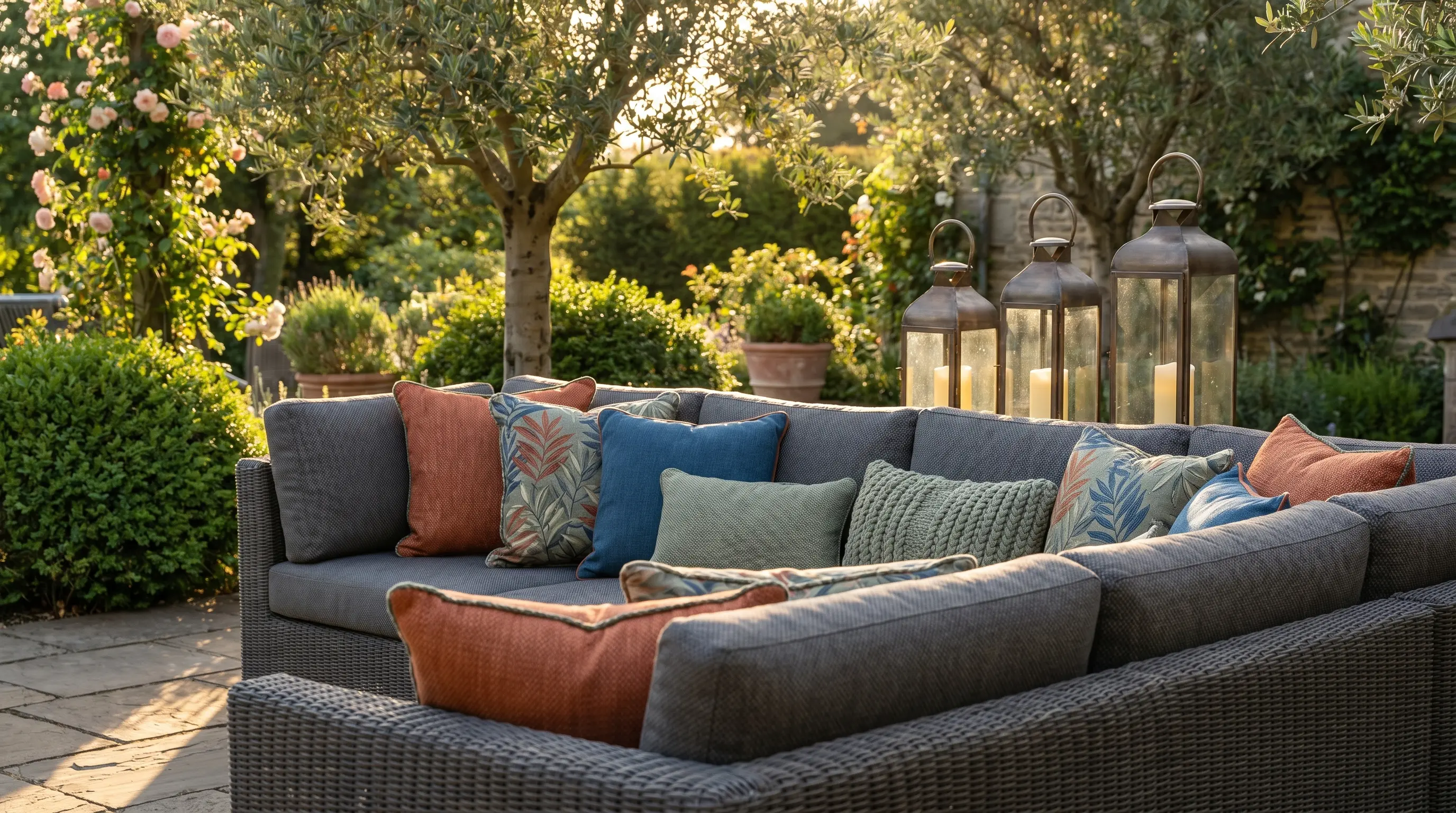5 formas de renovar tu jardín con cojines decorativos